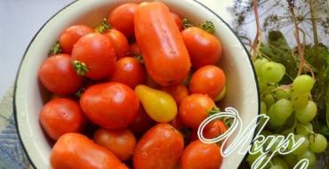 Wspaniałe pomidory z winogronami na zimę - super przepis
