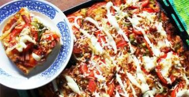Рецепт: пицца с колбасой в духовке